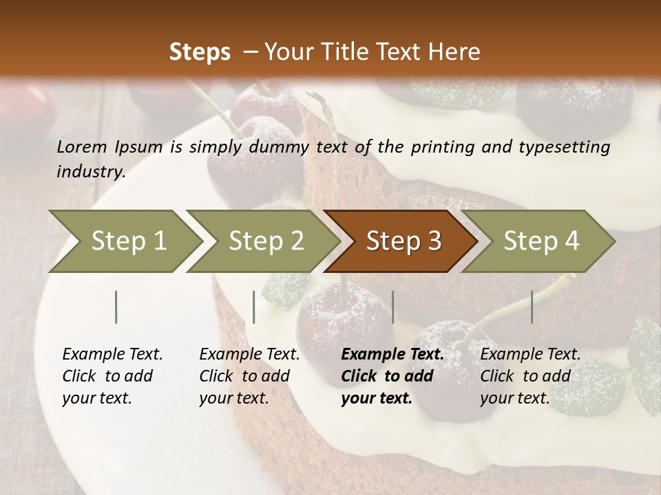 Sour Cream Mint Leaf PowerPoint Template