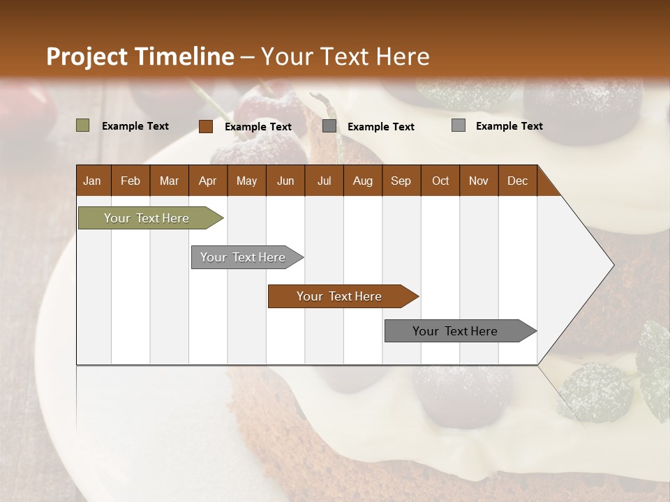 Sour Cream Mint Leaf PowerPoint Template