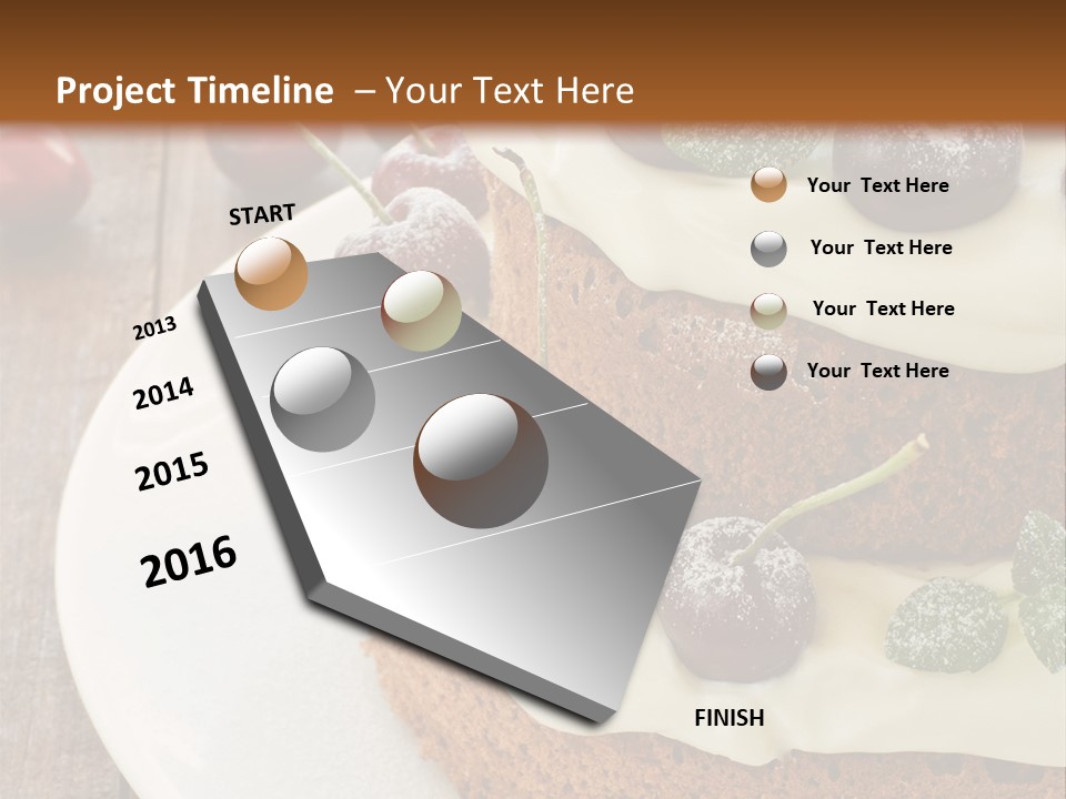 Sour Cream Mint Leaf PowerPoint Template