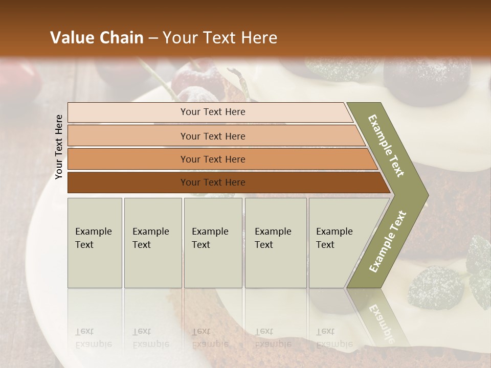 Sour Cream Mint Leaf PowerPoint Template