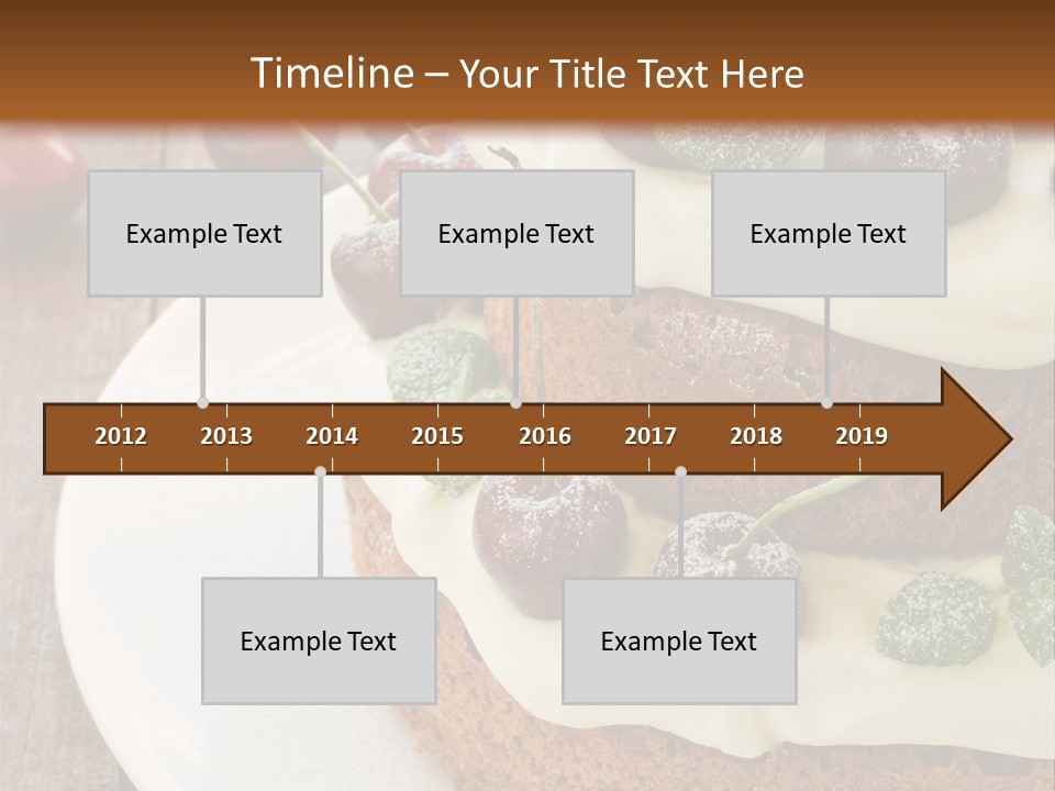 Sour Cream Mint Leaf PowerPoint Template