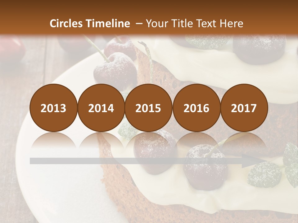 Sour Cream Mint Leaf PowerPoint Template