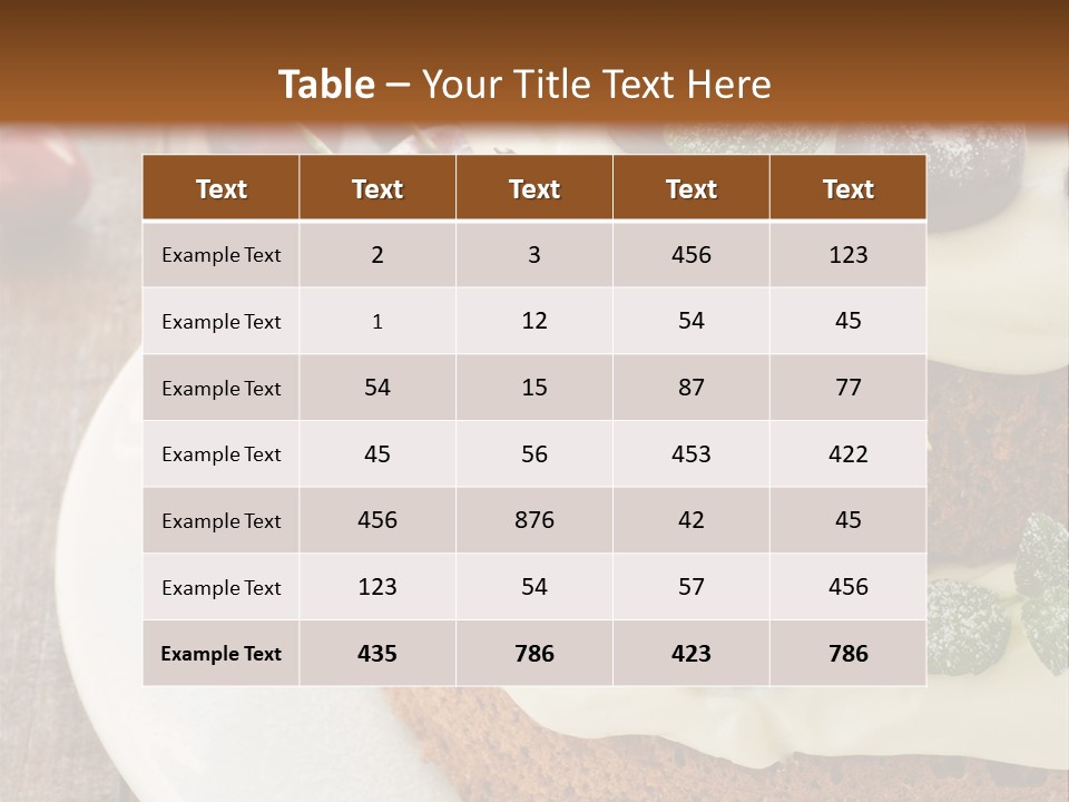 Sour Cream Mint Leaf PowerPoint Template