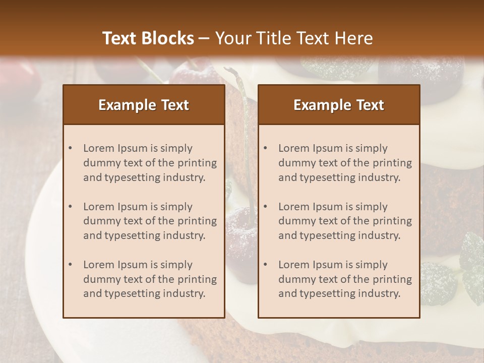Sour Cream Mint Leaf PowerPoint Template