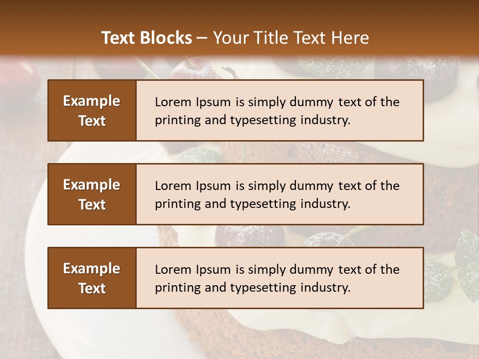 Sour Cream Mint Leaf PowerPoint Template