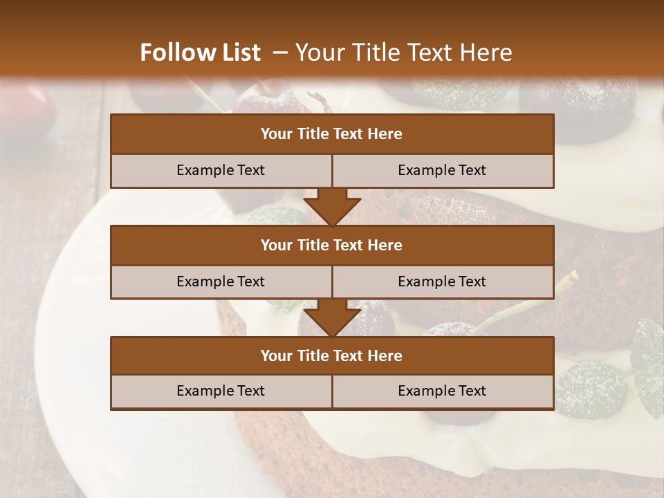 Sour Cream Mint Leaf PowerPoint Template