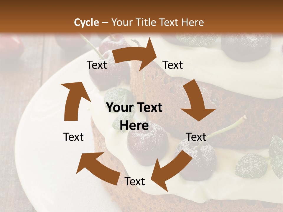 Sour Cream Mint Leaf PowerPoint Template