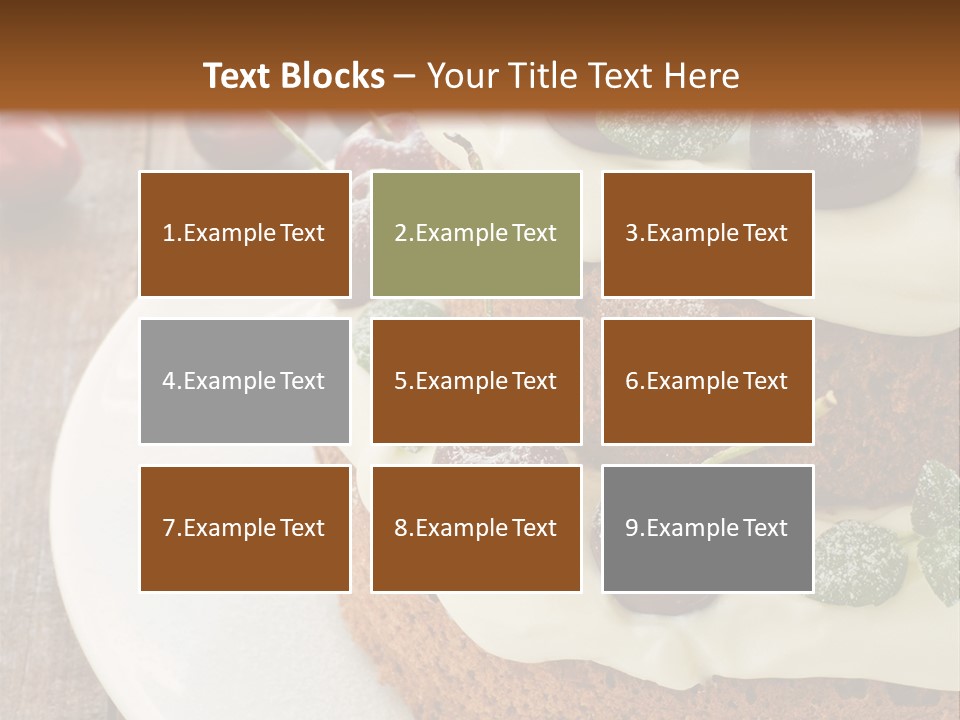 Sour Cream Mint Leaf PowerPoint Template