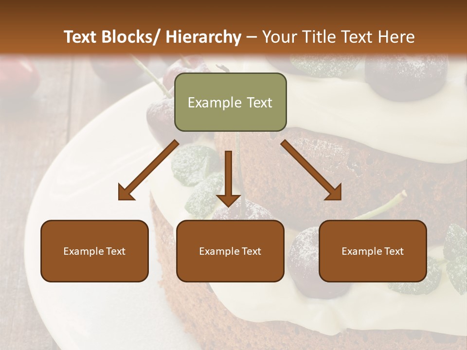 Sour Cream Mint Leaf PowerPoint Template