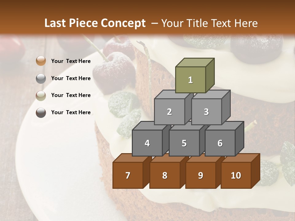 Sour Cream Mint Leaf PowerPoint Template