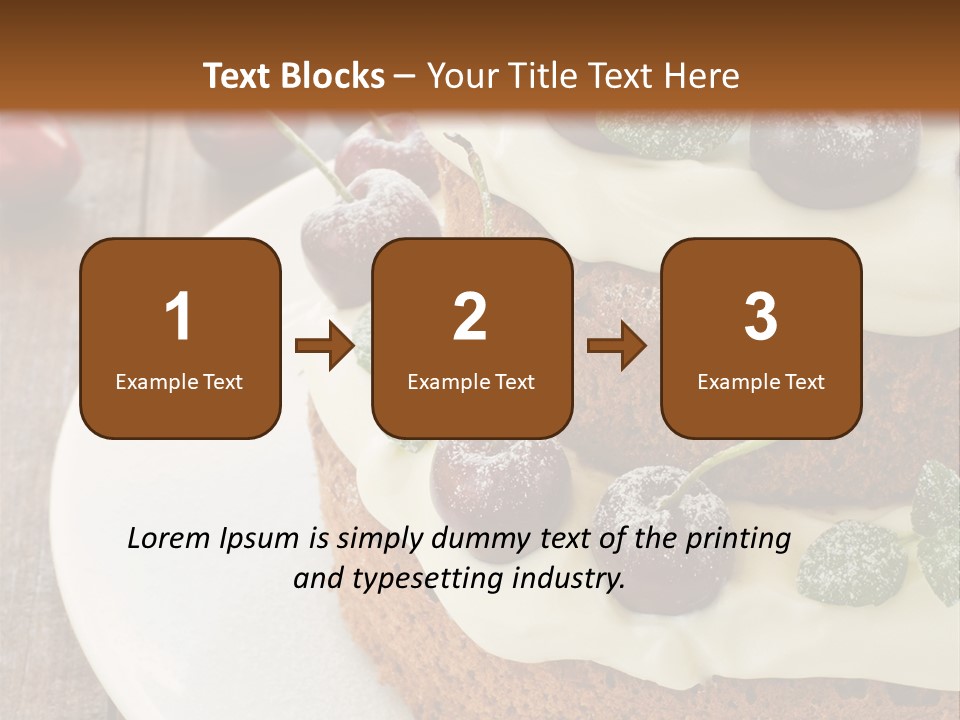 Sour Cream Mint Leaf PowerPoint Template