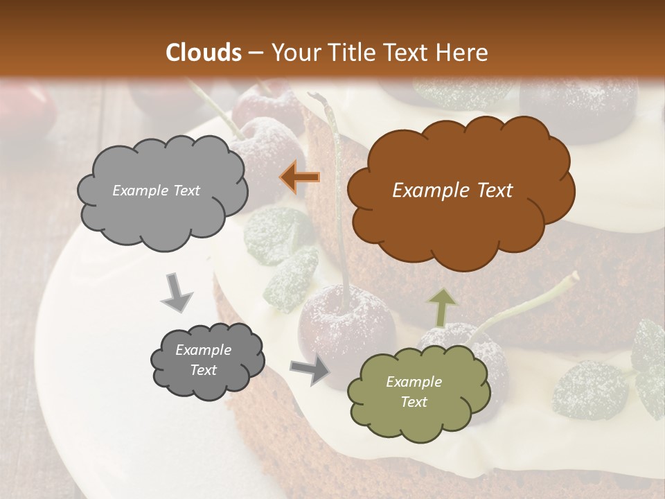 Sour Cream Mint Leaf PowerPoint Template