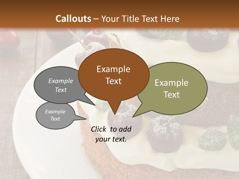 Sour Cream Mint Leaf PowerPoint Template