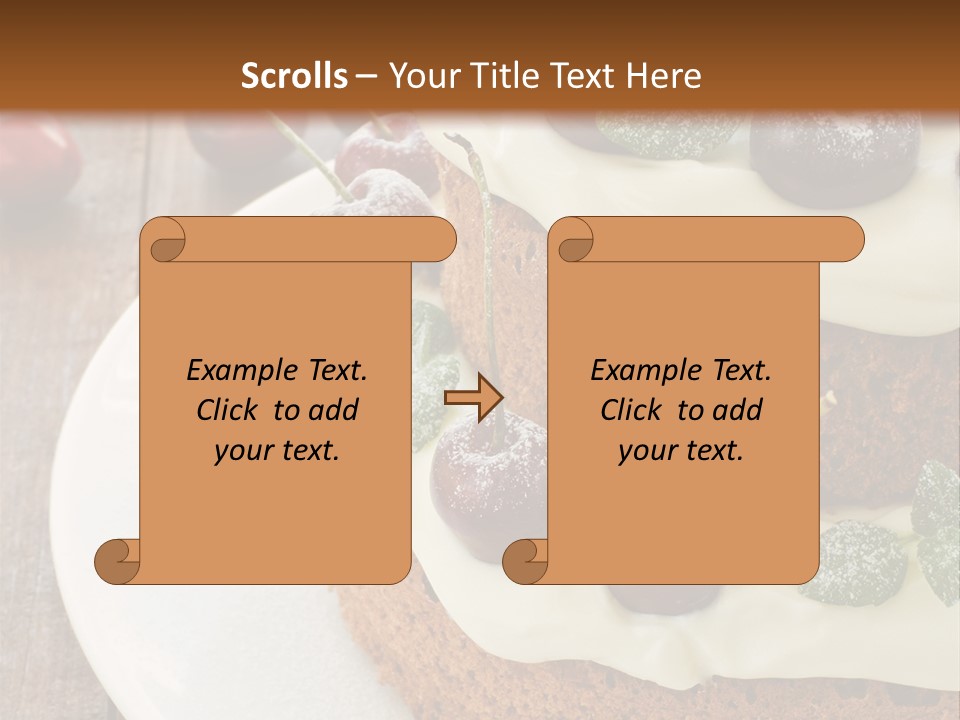 Sour Cream Mint Leaf PowerPoint Template