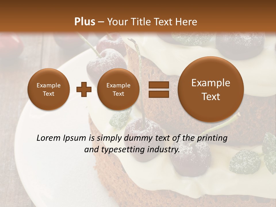 Sour Cream Mint Leaf PowerPoint Template