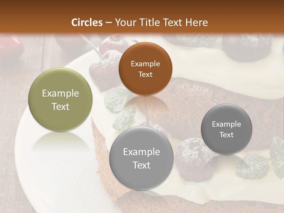 Sour Cream Mint Leaf PowerPoint Template