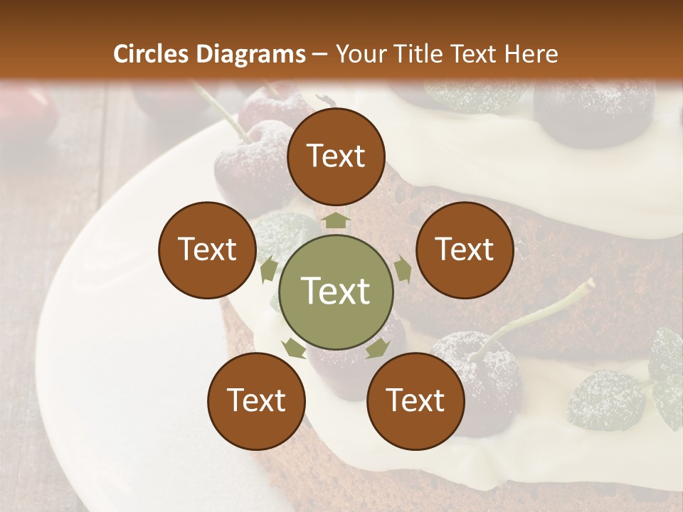 Sour Cream Mint Leaf PowerPoint Template