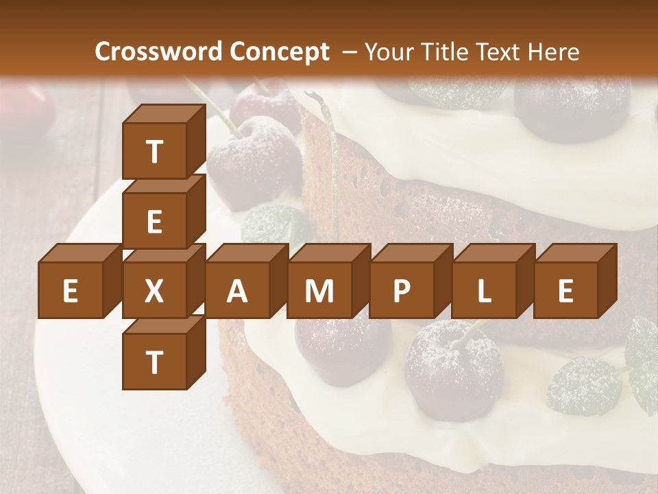 Sour Cream Mint Leaf PowerPoint Template