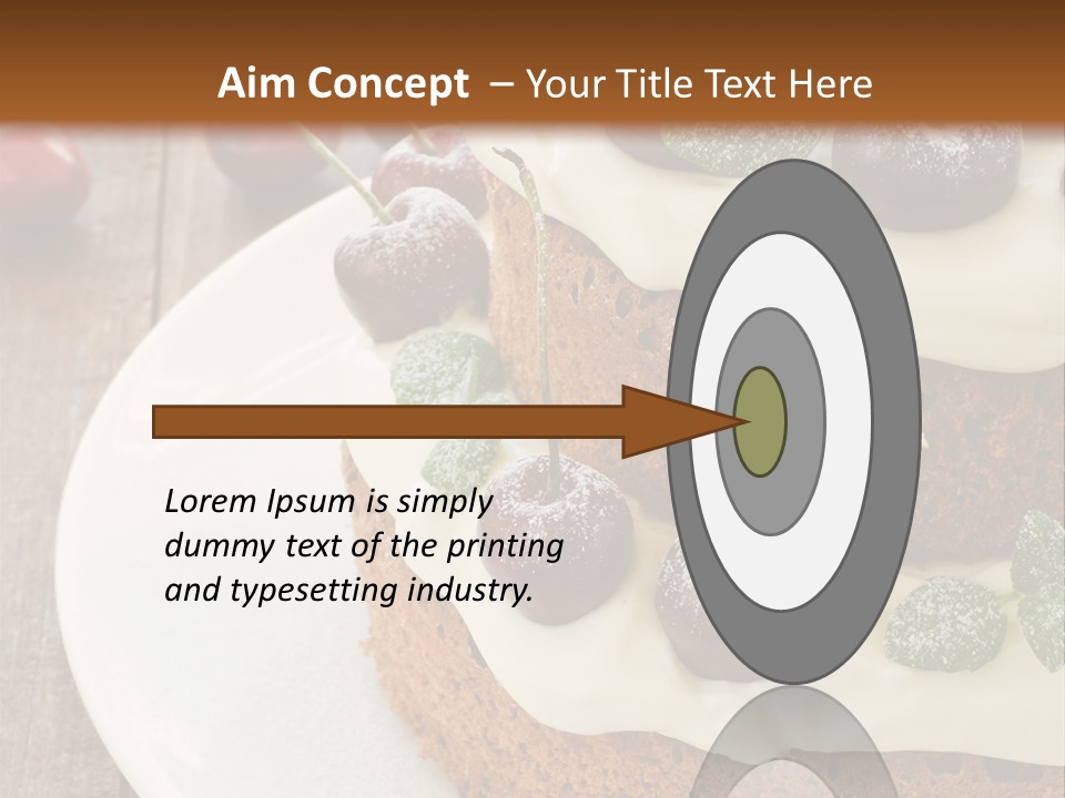Sour Cream Mint Leaf PowerPoint Template