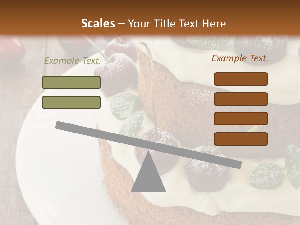 Sour Cream Mint Leaf PowerPoint Template