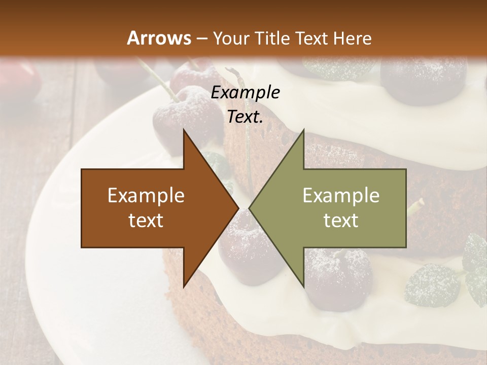 Sour Cream Mint Leaf PowerPoint Template