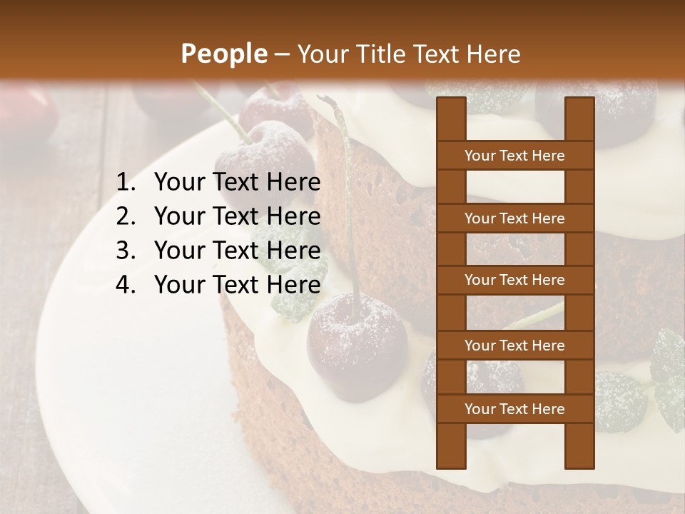 Sour Cream Mint Leaf PowerPoint Template