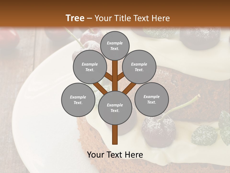 Sour Cream Mint Leaf PowerPoint Template