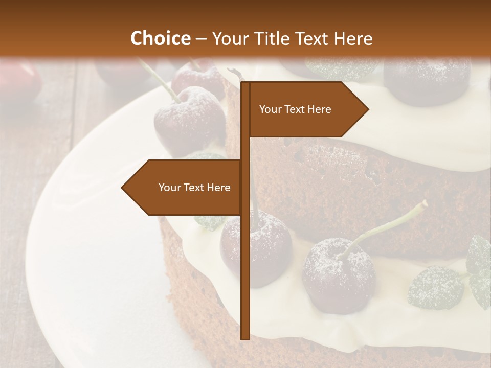 Sour Cream Mint Leaf PowerPoint Template