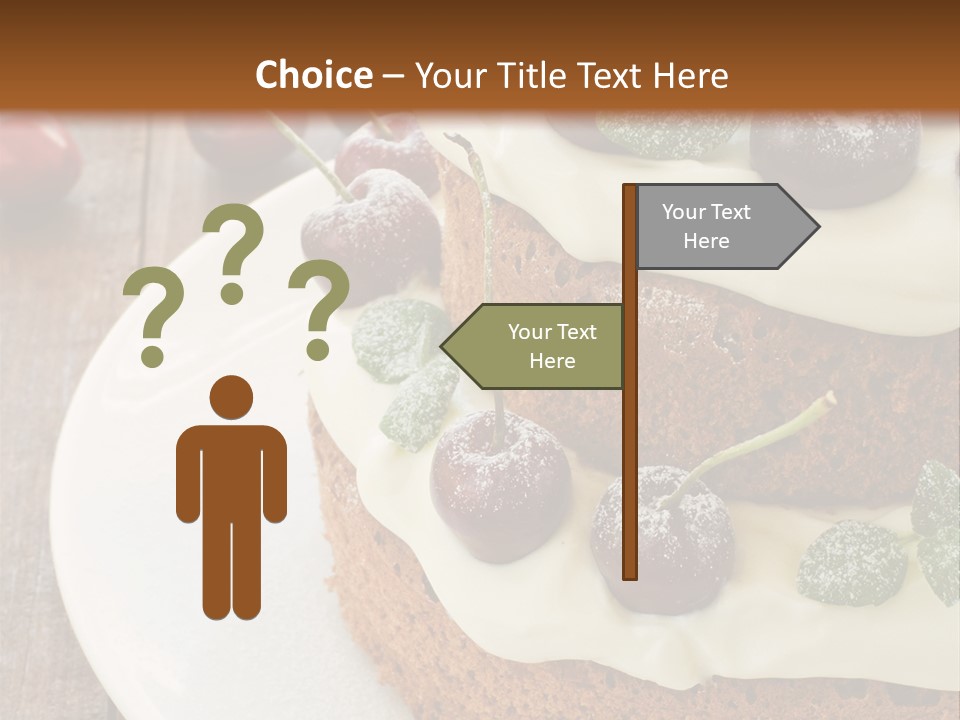 Sour Cream Mint Leaf PowerPoint Template