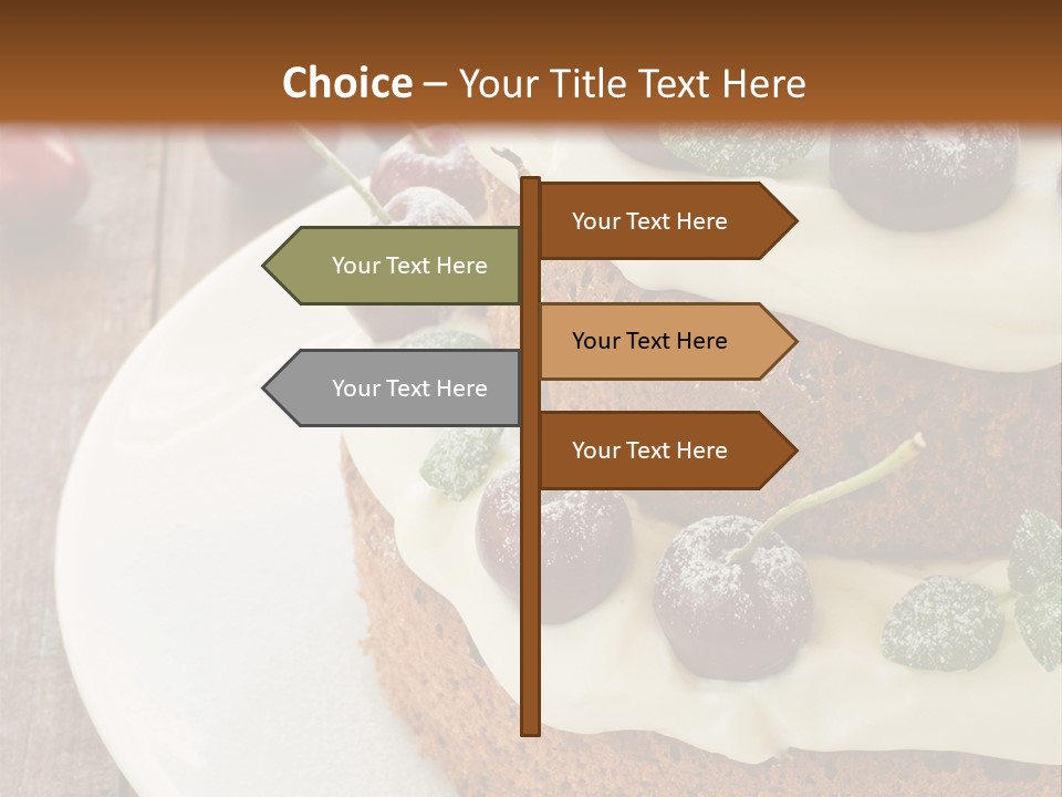 Sour Cream Mint Leaf PowerPoint Template