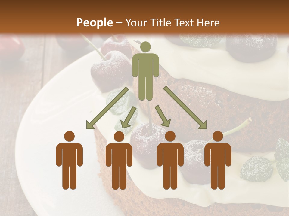 Sour Cream Mint Leaf PowerPoint Template