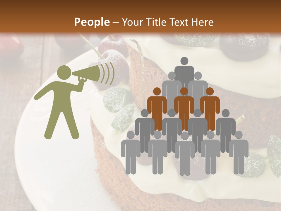 Sour Cream Mint Leaf PowerPoint Template