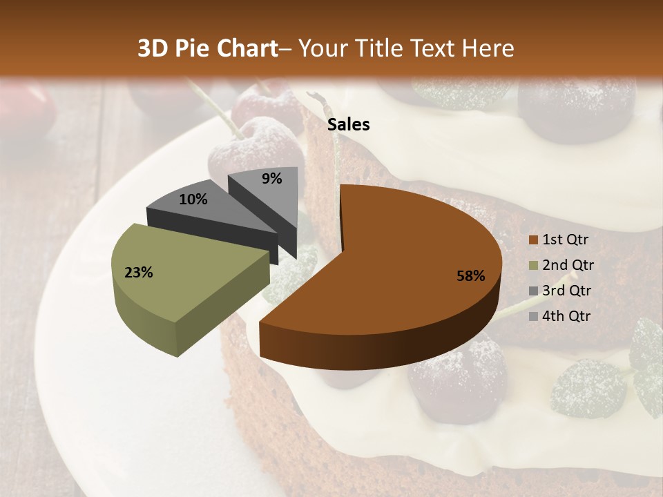 Sour Cream Mint Leaf PowerPoint Template