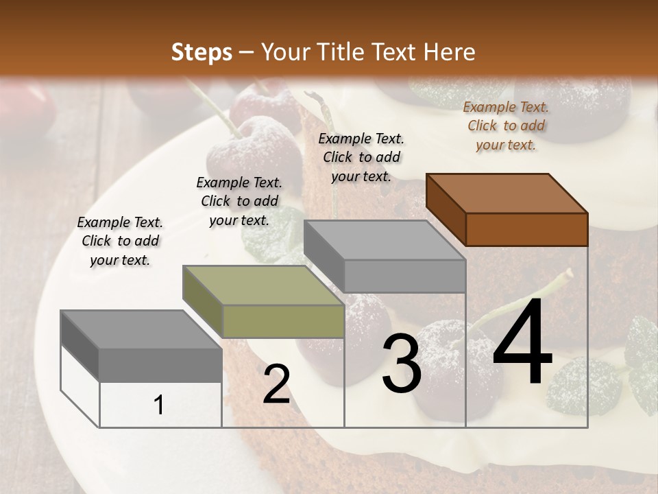 Sour Cream Mint Leaf PowerPoint Template