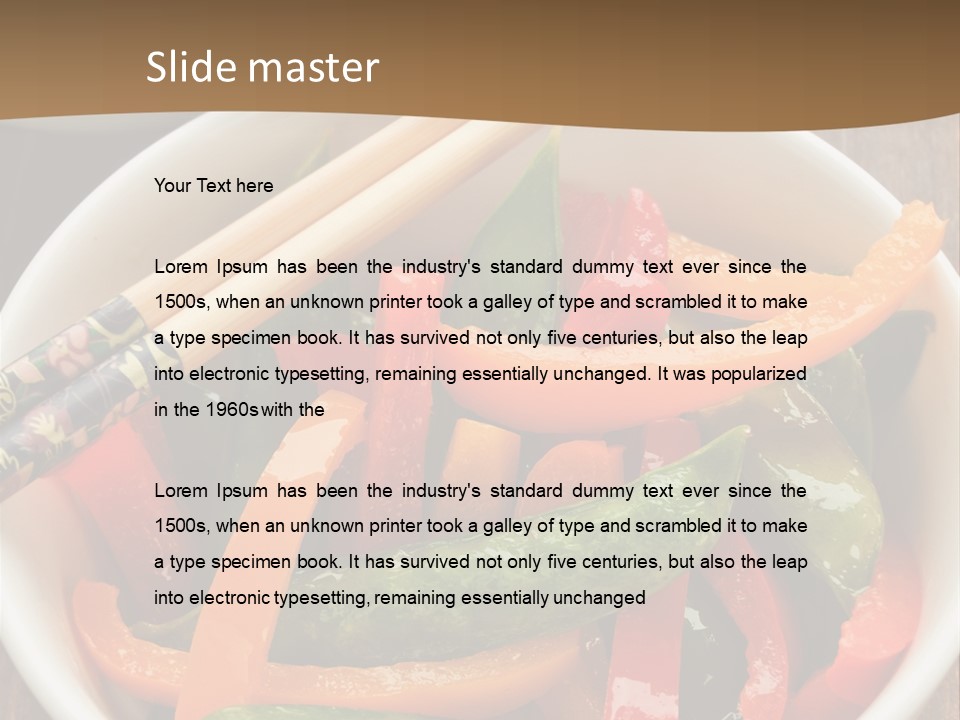 Yellow Fried Bowl PowerPoint Template