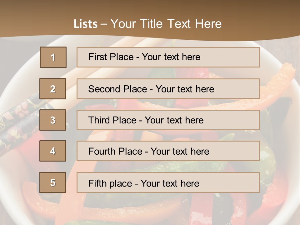 Yellow Fried Bowl PowerPoint Template