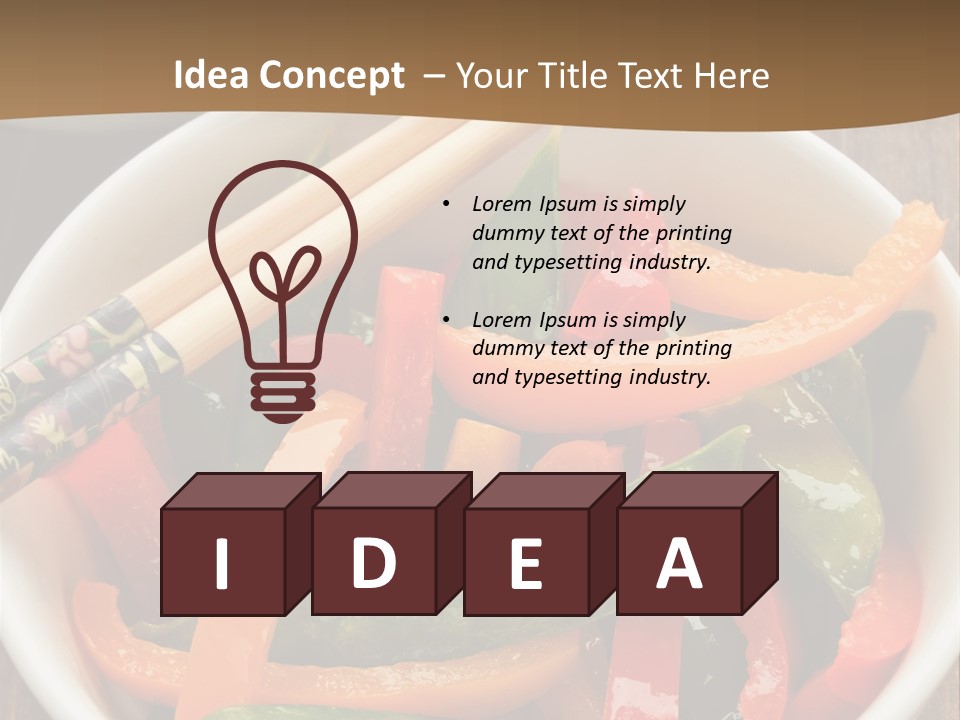 Yellow Fried Bowl PowerPoint Template