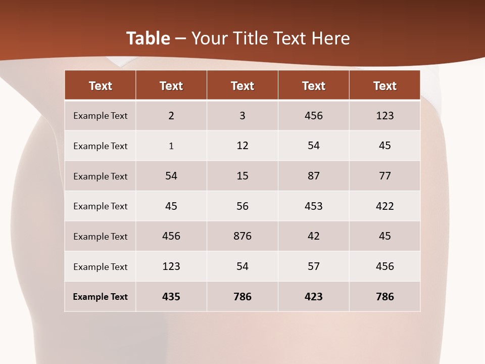 Weight Fitness Sensual PowerPoint Template