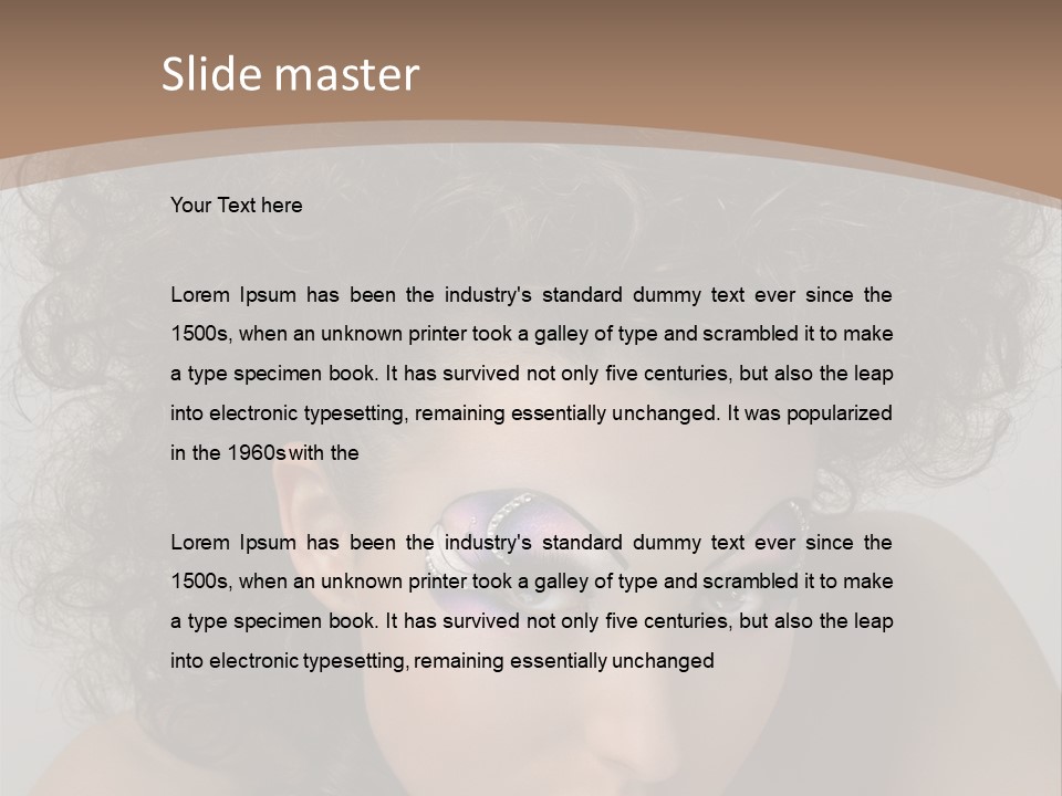 Caucasian Woman Cute PowerPoint Template