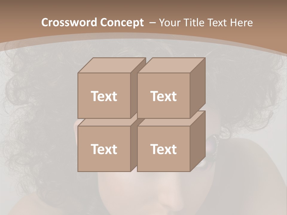 Caucasian Woman Cute PowerPoint Template