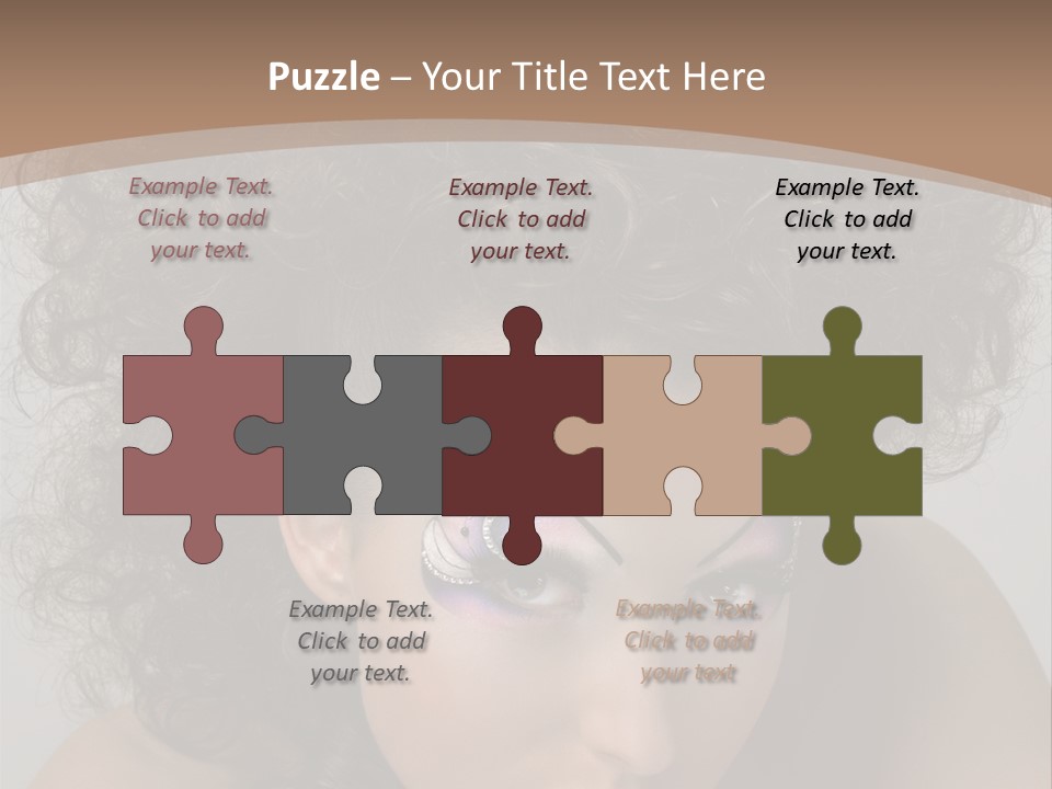 Caucasian Woman Cute PowerPoint Template