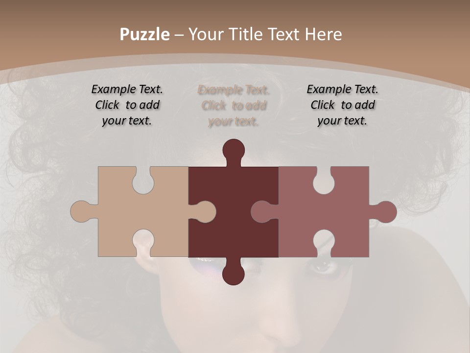 Caucasian Woman Cute PowerPoint Template