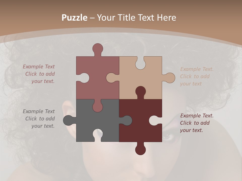 Caucasian Woman Cute PowerPoint Template