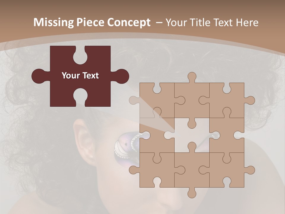 Caucasian Woman Cute PowerPoint Template