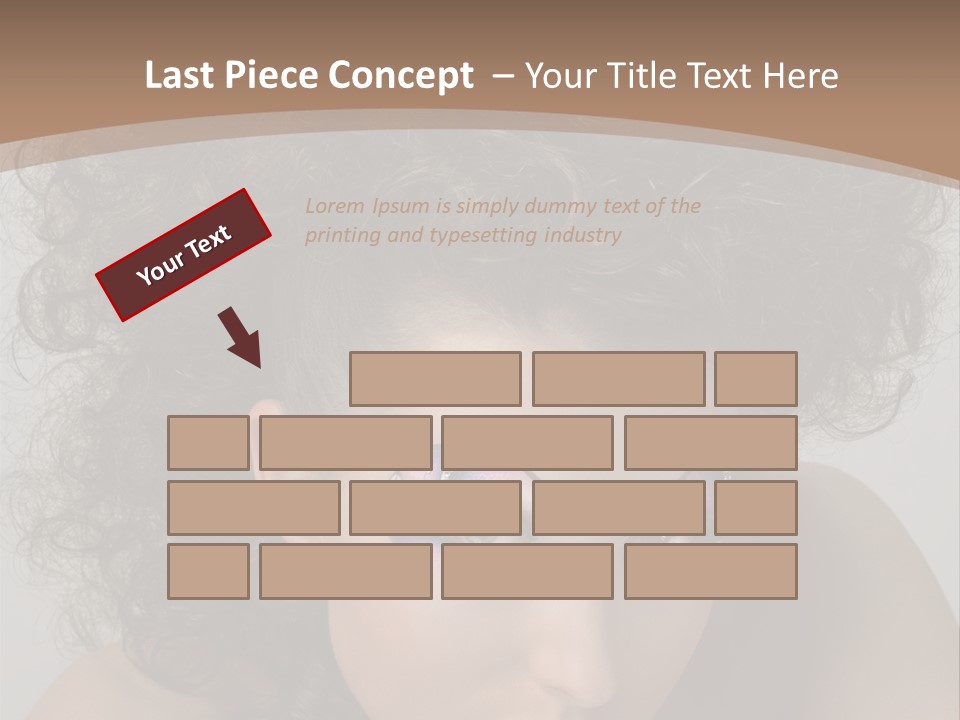 Caucasian Woman Cute PowerPoint Template