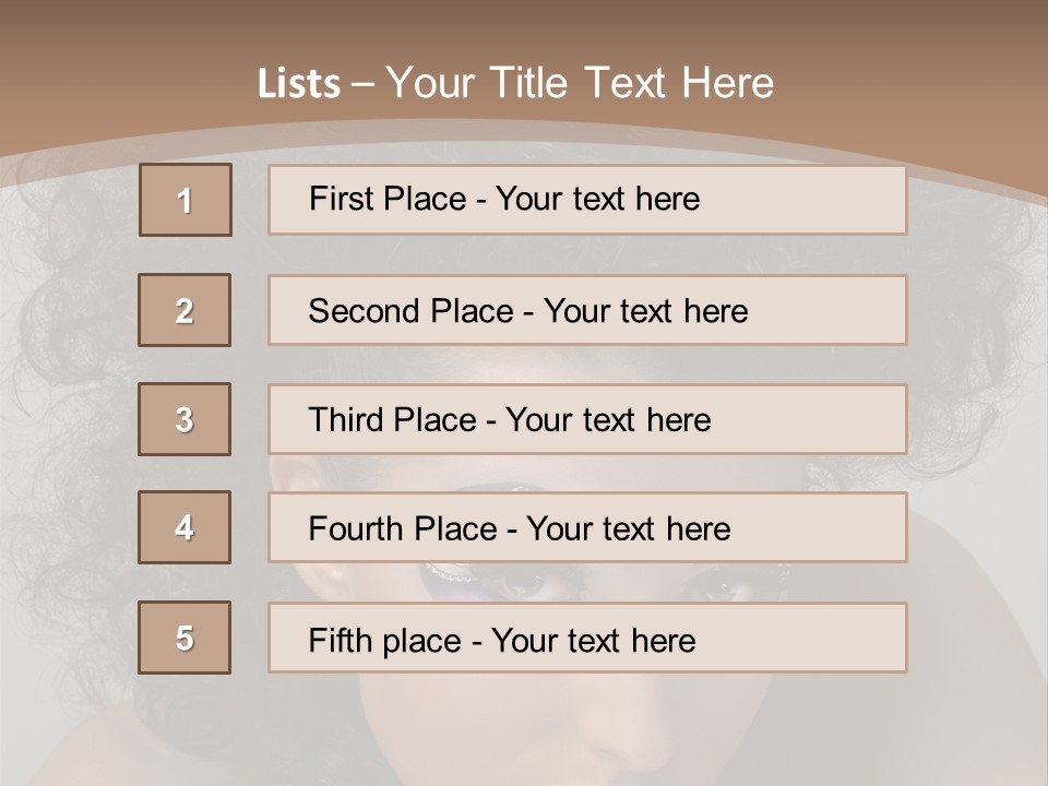 Caucasian Woman Cute PowerPoint Template