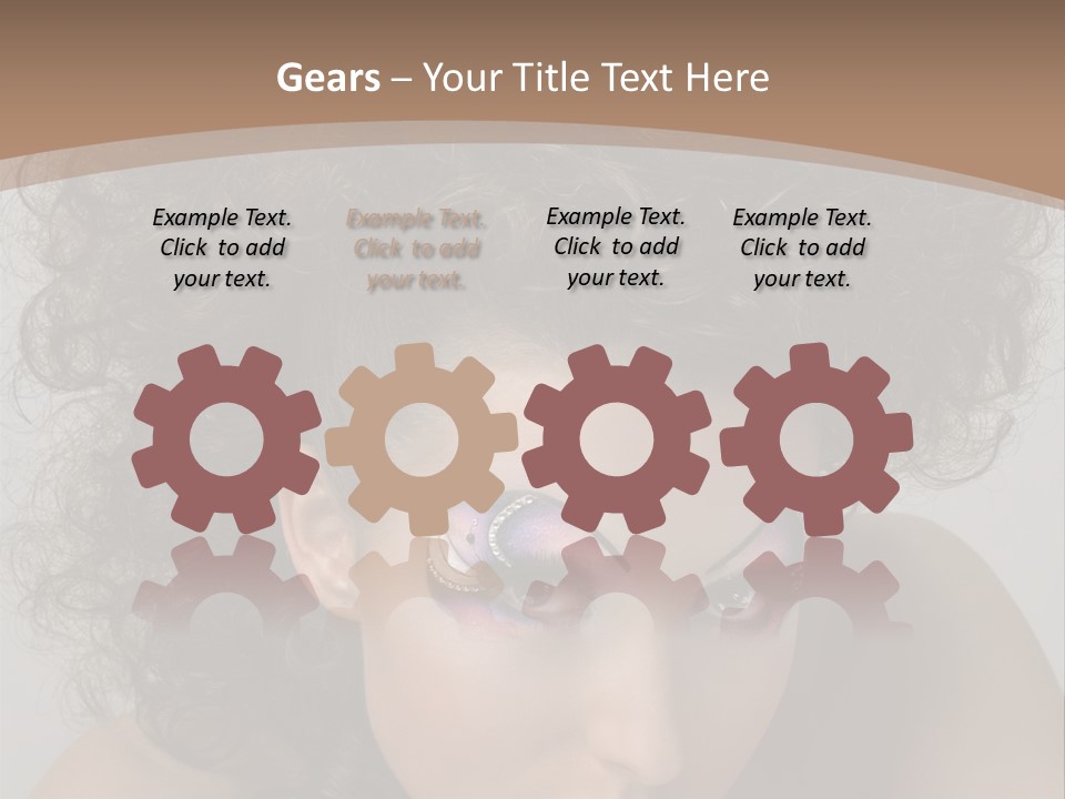 Caucasian Woman Cute PowerPoint Template