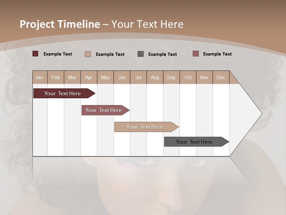 Caucasian Woman Cute PowerPoint Template