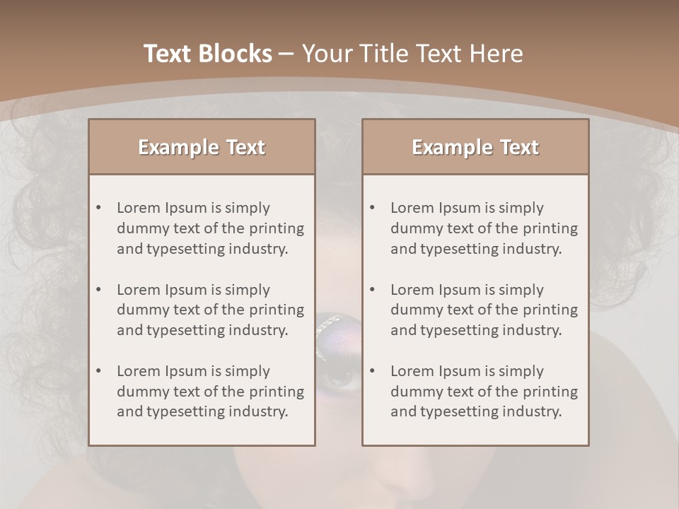 Caucasian Woman Cute PowerPoint Template