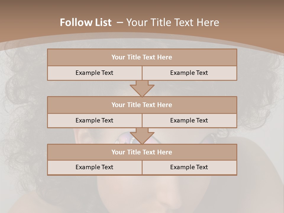 Caucasian Woman Cute PowerPoint Template